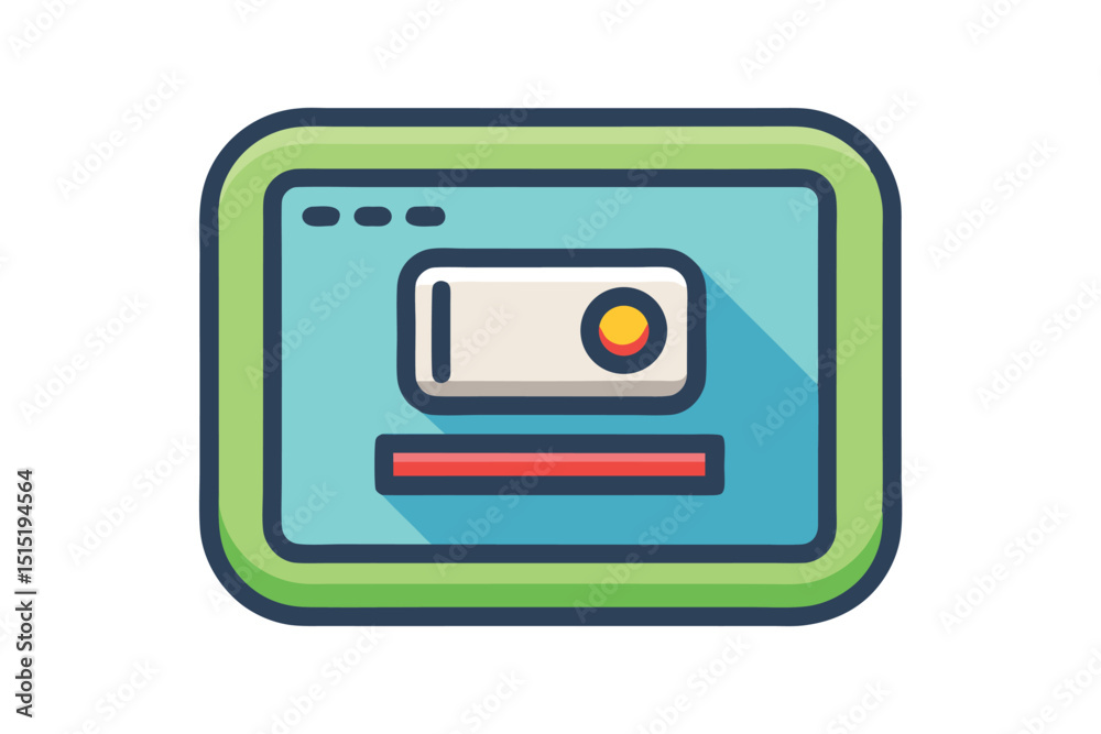 Loading Screen Icon with Progress Bar and Play Button Graphic Loading Screen Icon with Progress Bar and Play Button Graphic