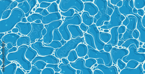 Top view of ocean waves on a sea background.