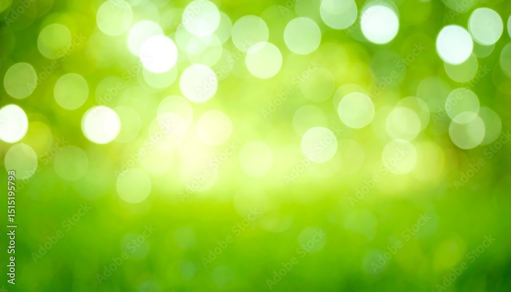 Obraz premium Green bokeh nature background.