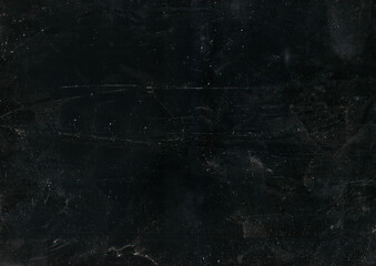 Fractured texture. Old film overlay. White dust scratches grain particles damaged crashed glass weathered effect on dark black abstract background.
