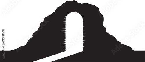 Simple Black Silhouette Icon of a Human Urinary Bladder