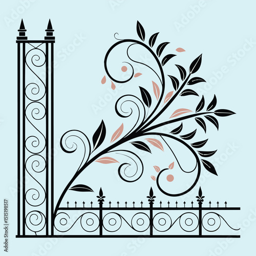 Elegant decorative Corner Design, dorder