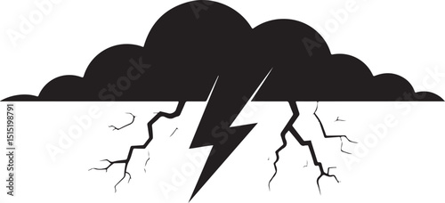 Large Intestine Silhouette Black and White Illustration