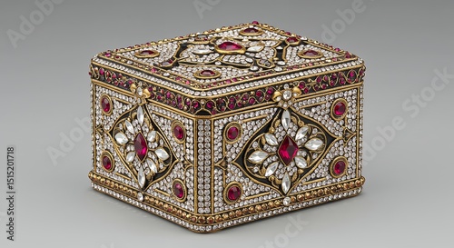 Exquisite bejeweled box an elegant display of luxury and craftsmanship