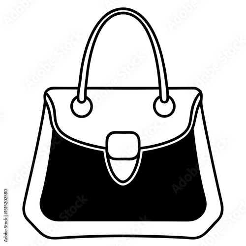 black bag isolated on white