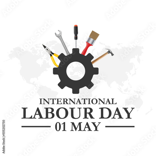 World labour day. Happy labour day vector illustration. International Labour Day, Labor Day. May 1st. Creative Social Media Design Post Vector Illustration Template