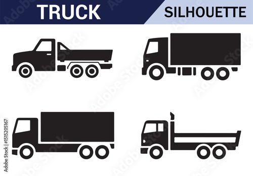 Set of Truck Graphics for Vehicle and Logistics Projects