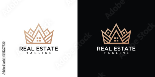 crown house building logo design