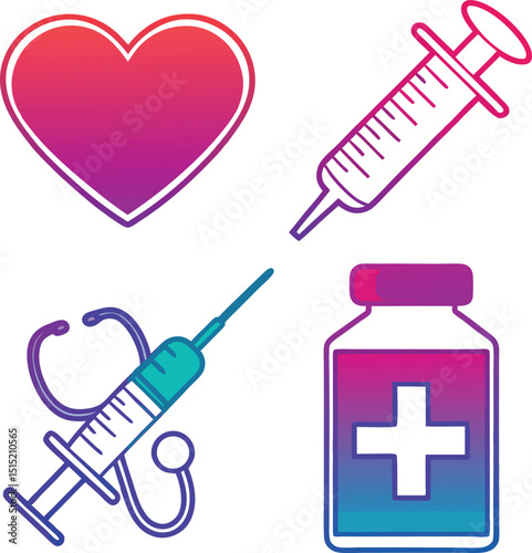 vector illustration of a syringe