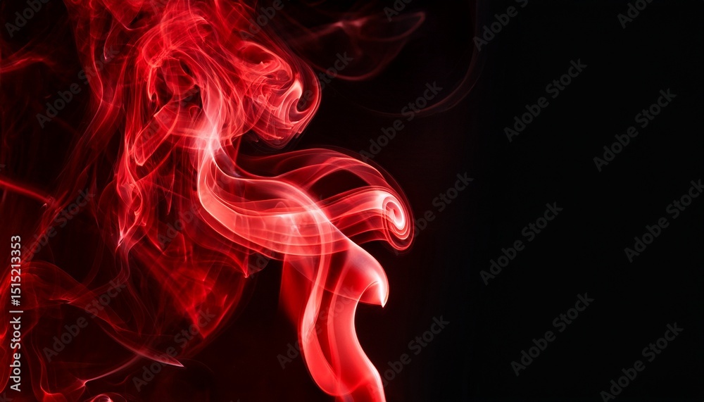 Obraz premium red smoke on black background