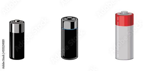 battery charger isolated on white background, Set of vertical battery level indicators in percentage vector. Battery indicator symbols. 0-100 percent, battery icon illustration, Battery symbol icon.