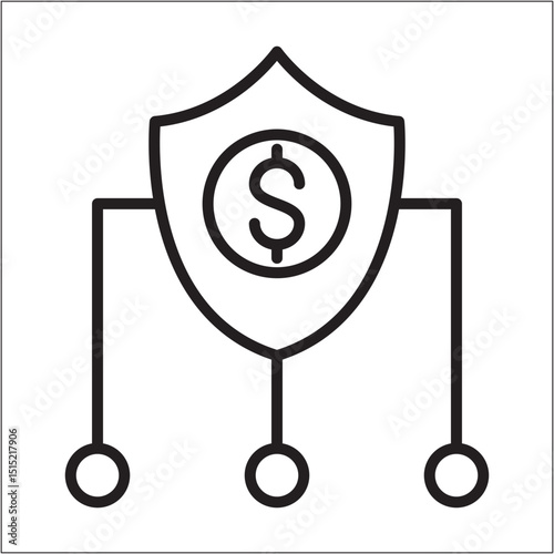 Finance security icon. Banking Internet network administrator icon. Icon Symbol compatible for company director, control, user setting. Vector illustration