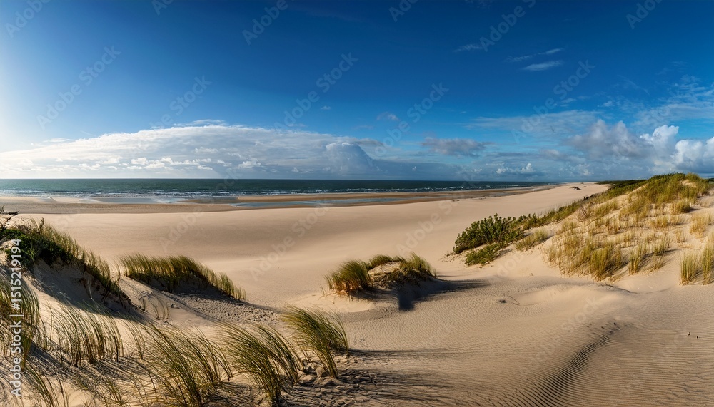 panorama landscape of sand dunes system on beach panorama landscape of sand dunes system on beach