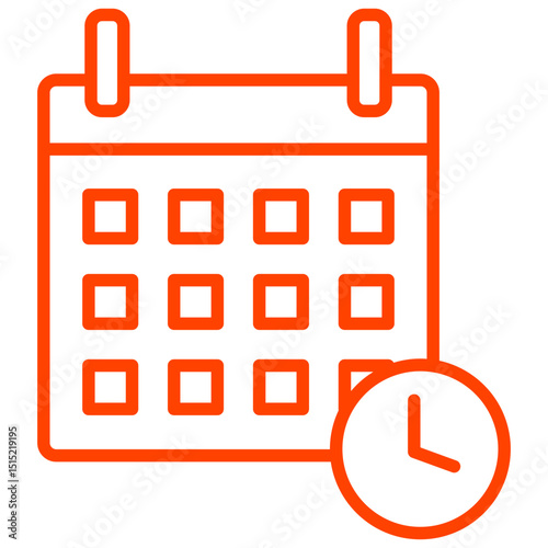Shorter Workweek Line Color Icon, Shorter Workweek Icon – Reduced Hours, Work-Life Balance, Time Management Symbol
