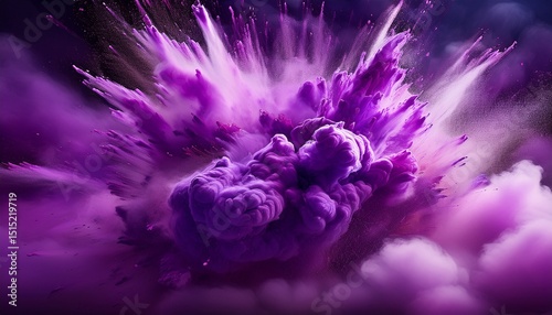 vibrant purple powder explosion creating a dynamic abstract background with rich texture