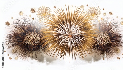 faded fireworks display n fireworks that are no longer visible symbolizing the end of the celebrations and the return to normal life isolated on clear white background highly detailed