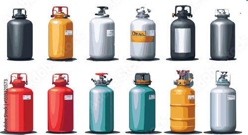 A varied collection of bottled substances, from medicinal vials to alcoholic beverages, arranged in a cohesive set.