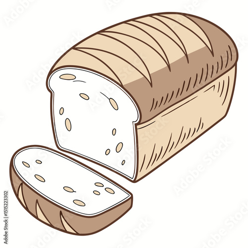 bread solid white background .eps