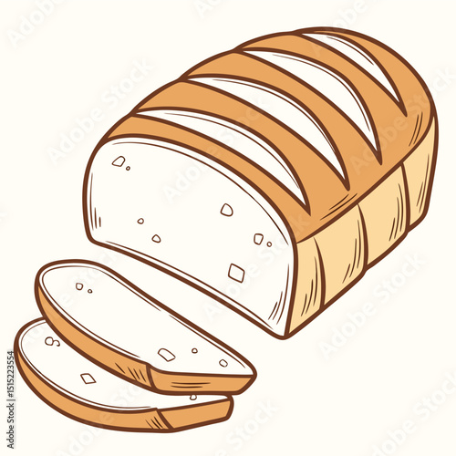 bread solid white background .eps