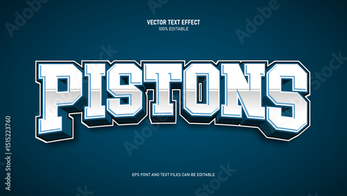 Piston text effect sport style