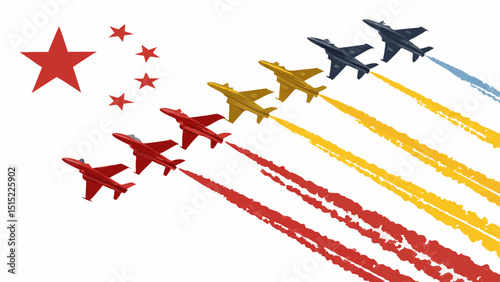 Chinese air force jets aerobatic display team