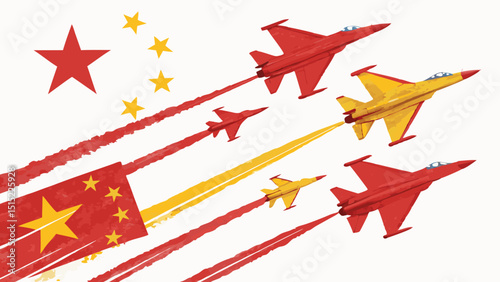Chinese air force jets flying formation, transparent png
