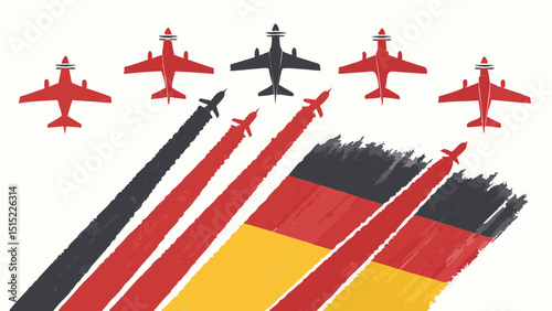 German air force jets flight display team graphic