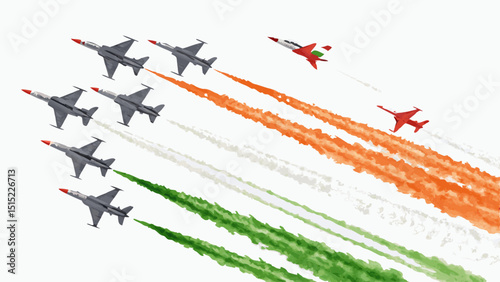 Indian air force fighter jets airshow display