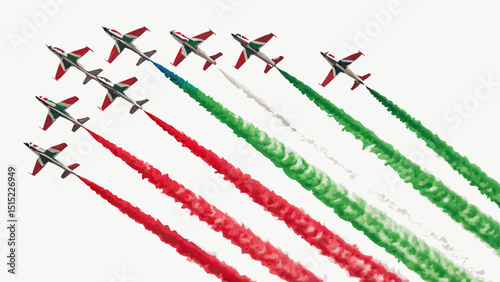 Italian air force jets aerobatic display team
