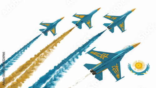 Kazakh air force jets aerobatic display team