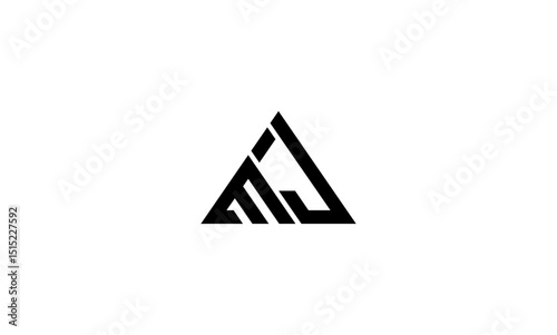 MJ initial letters, monogram logo