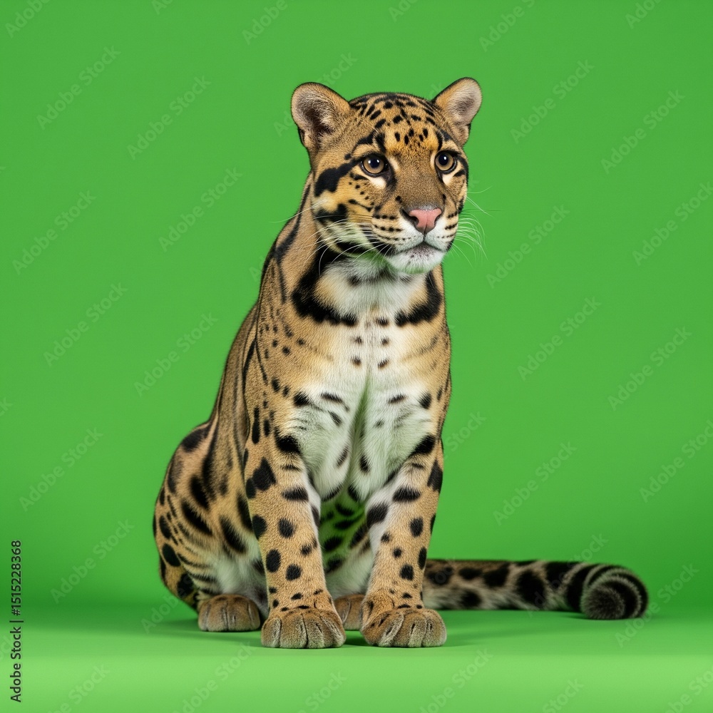 Fototapeta premium Exotic Wildlife on Green Screen: Seamlessly Integrate into Any Project