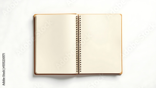 open notebook isolated on white background