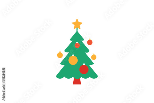 christmas tree vector illustration