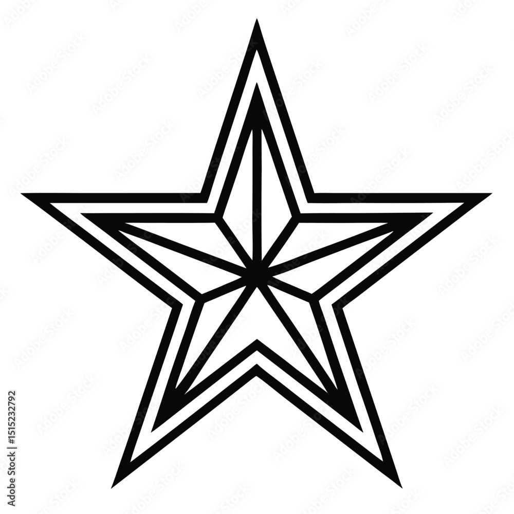 Fototapeta premium silhouette Modern gold star logo designo on white background