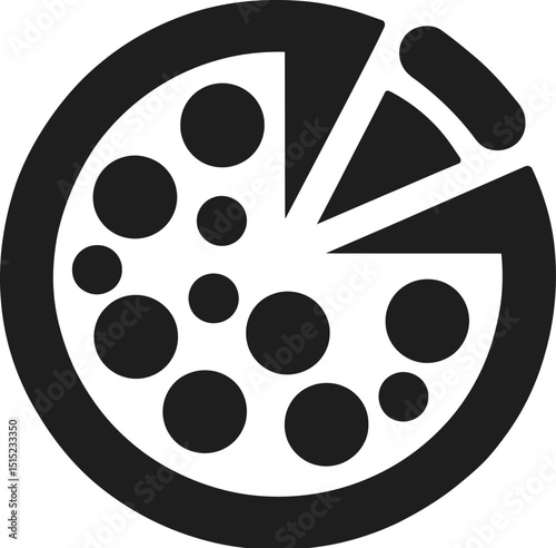 Pizza with Slice Icon