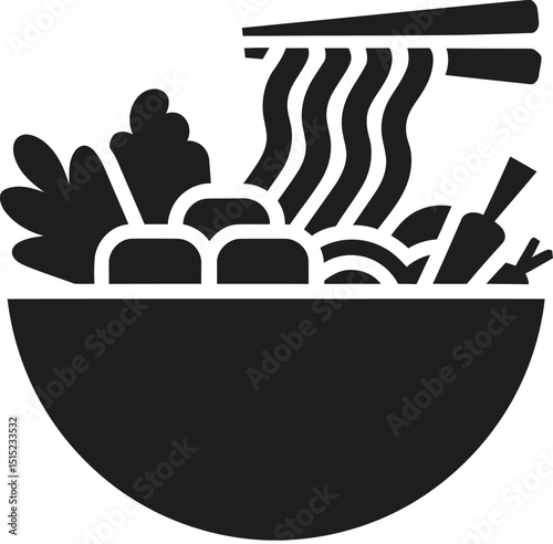 Noodles with Chopsticks Icon