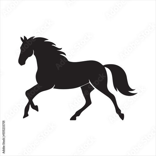 horse logo vector illustration, stallion logo template