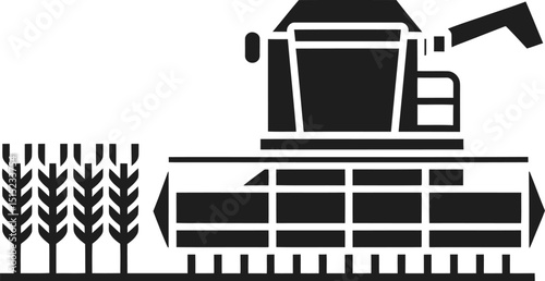 Combine Harvester in Field Icon