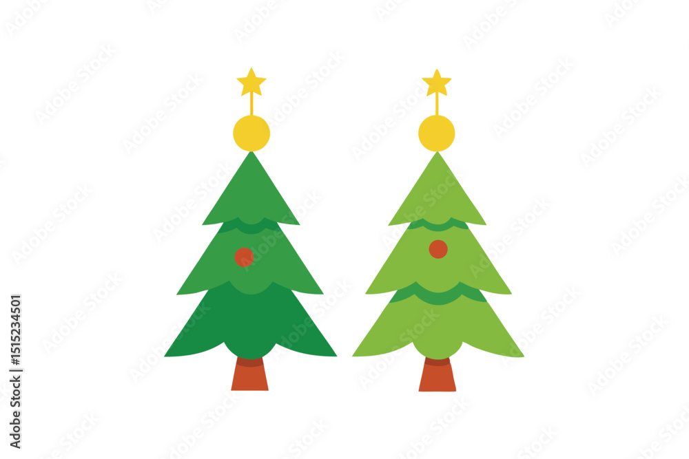 Fototapeta premium set of christmas tree