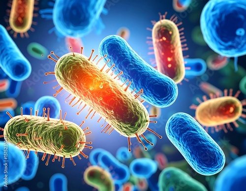 Colorful microscopic bacteria (2)