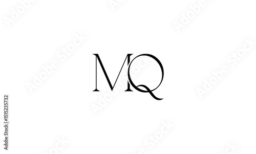 MQ initial letters, monogram logo