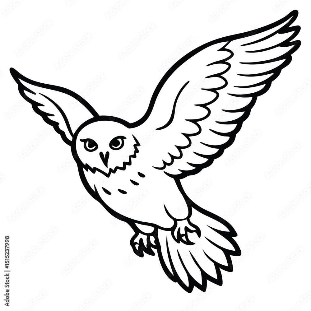 Fototapeta premium snowy-owl-in-flight-isolated-on-transparent-backgr.eps