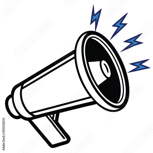3d-blue-megaphone-and-flash-lightnings--special-of.eps