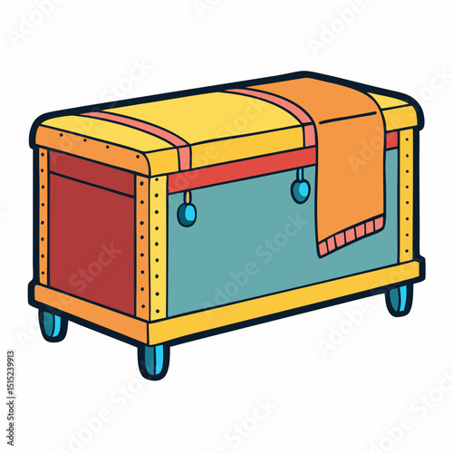 treasure chest vector illustration