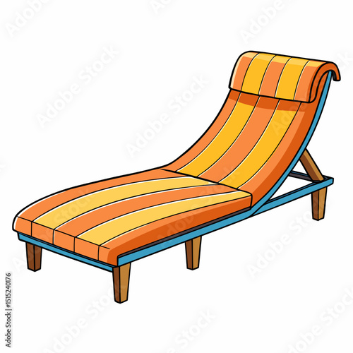 chaise longue isolated on white