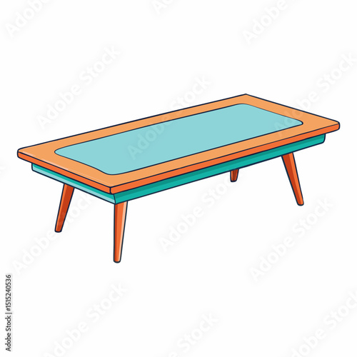 wooden table isolated on white