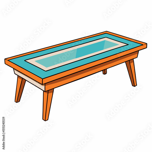 wooden table isolated on white