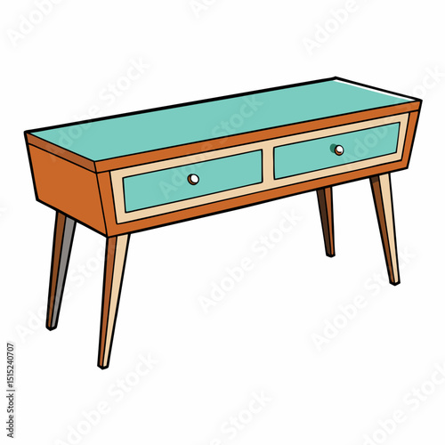 wooden table isolated on white