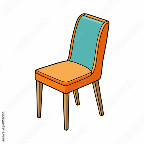 wooden chair isolated on white